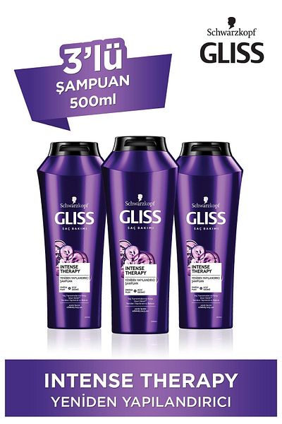 Gliss Intense Therapy Shampoo 3 X 500 ml