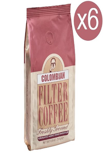 Mehmet Efendi Colombian Filter Coffee 6 X 250 Gr