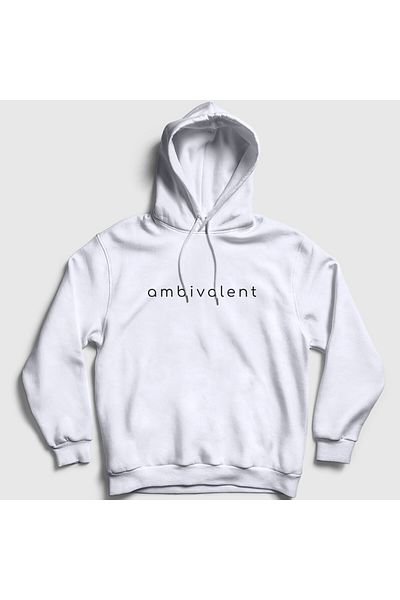 Presmono Φούτερ Ambivalent Unisex με λευκή κουκούλα - 468700 ττ