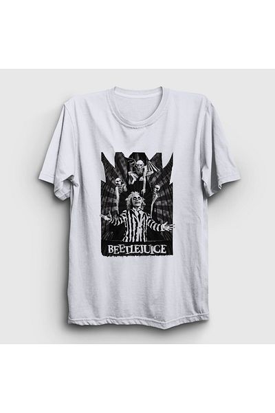 Presmono Unisex Λευκό T-Shirt Tim Burton Beetlejuice - 452847 ττ