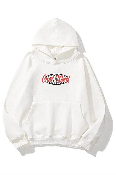 Trendiz Unisex φούτερ Cruel World Hoodie White