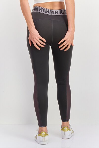 Calvin Klein Women Regular Fit Brand Logo Leggings, Grey