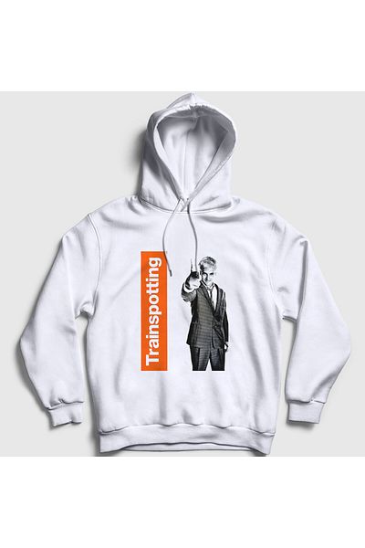Presmono Trainspotting - Unisex φούτερ με λευκή κουκούλα 455953 ττ