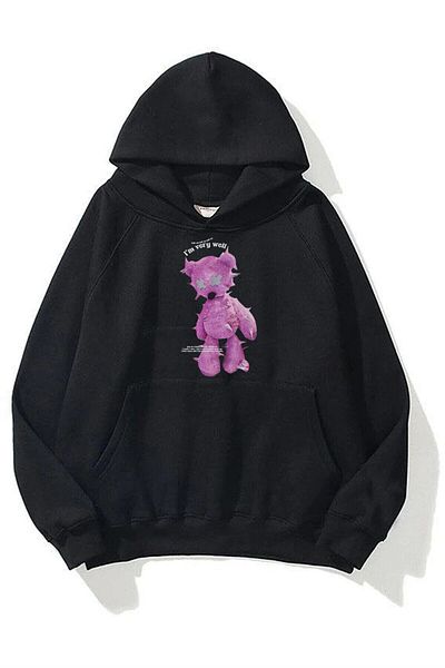 Trendiz Unisex Μαύρο φούτερ Hoodie - Im Very Vell