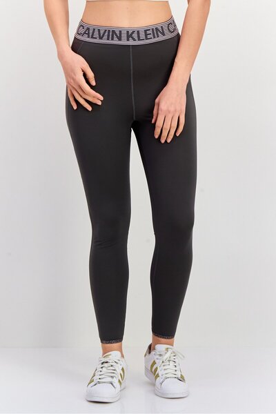 Calvin Klein Women Regular Fit Brand Logo Leggings, Grey