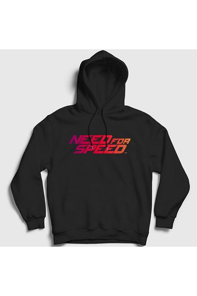 Presmono Унисекс суитшърт с качулка от Game Need For Speed, черен, с лого 459923tt