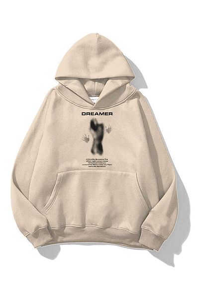 Trendiz Unisex Φούτερ Dreamer Hoodie Stone