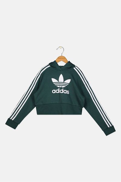 adidas Kids Boy Sportswear Fit Long Sleeve Outdoor Sweatshirt, Green