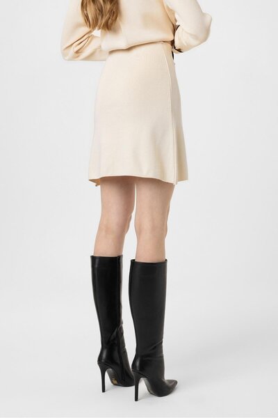 valena Atiye Buttoned Knitwear Skirt Beige