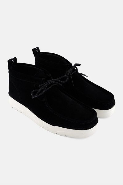 CLARKS Men Origin Wallabee Laced Up Casual Shoes, Black