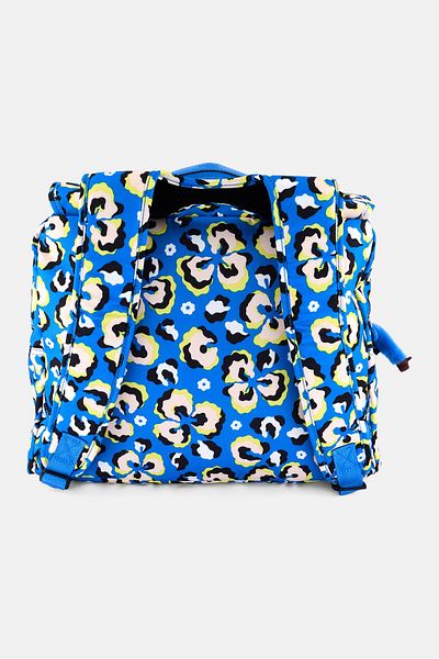 Kipling Women Allover Printed Backpack 37 H x 42 L x 14 W cm, Blue Combo