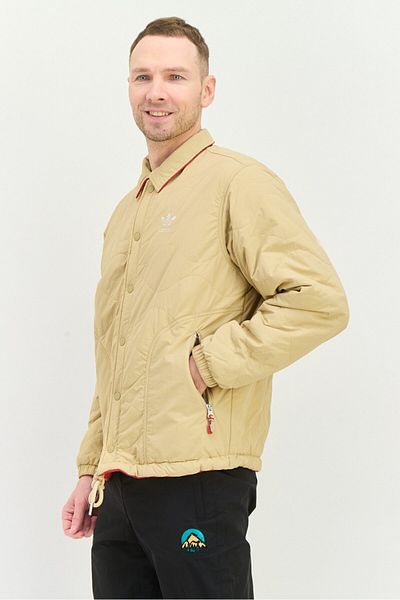 adidas Men Sportswear Fit Long Sleeve Outdoor Jacket, Khaki