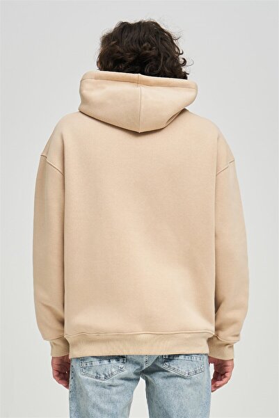 Trendiz Unisex Zippered Stone Oversize Sweatshirt Hoodie