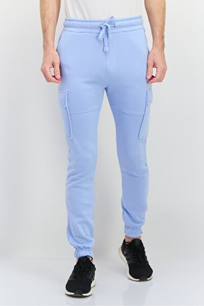 Crosshatch Men Sportswear Fit Outdoor Sweatpants, Light Blue