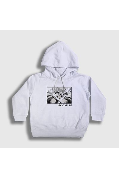 Presmono Hanorac pentru copii unisex Anime Vinland Saga Thorfinn - Hanorac alb cuțite 470108 tt