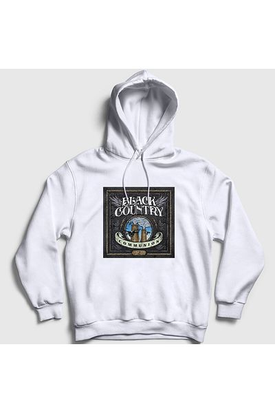 Presmono Unisex Λευκό και Μαύρο Country Communion 2 φούτερ με κουκούλα - 446130 ττ
