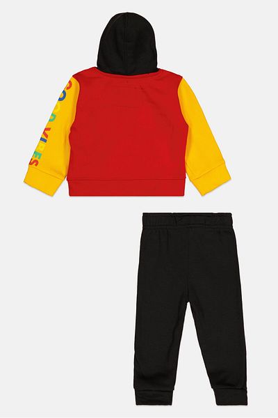 Brooklyn Toddlers Boy 2 Piece Hooded Sweatshirt And Jogger Pants, Red