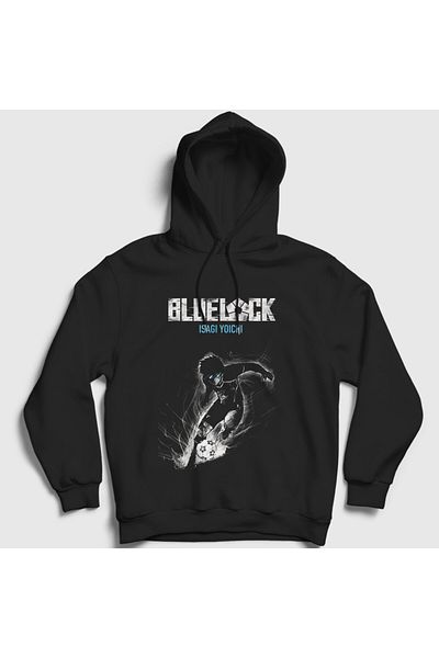 Presmono Φούτερ Unisex Black Anime Bluelock Football Hooded - 447891 ττ