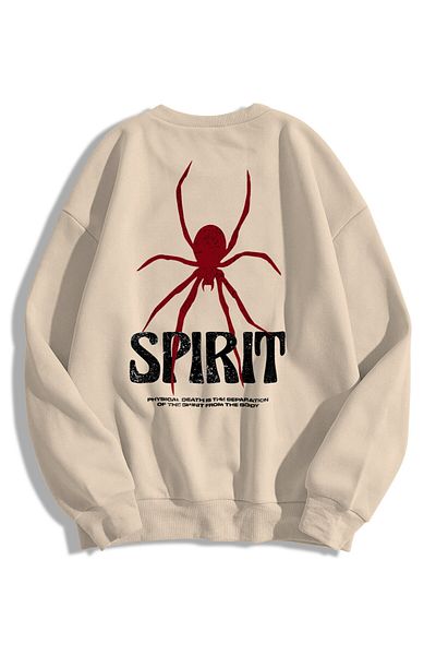 Trendiz Φούτερ Unisex Spirit Crew Neck Hoodie Stone
