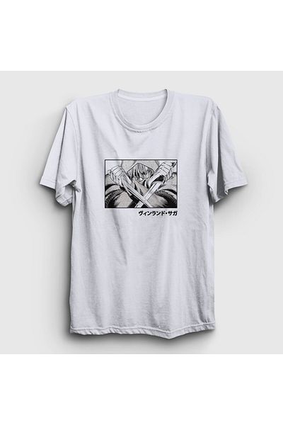 Presmono Μπλουζάκι Unisex Λευκά Μαχαίρια Thorfinn Anime Vinland Saga 470083 ττ