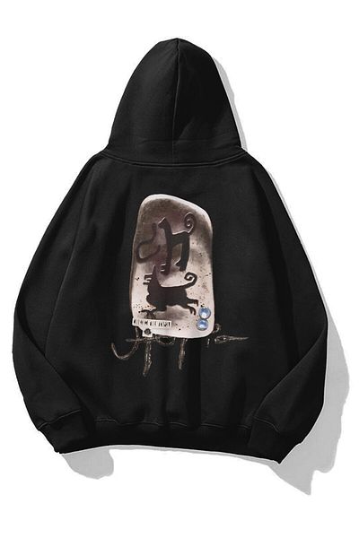 Trendiz Unisex Utopia Ancient Inscriptions Travis Scotthoodi (Μαύρο)