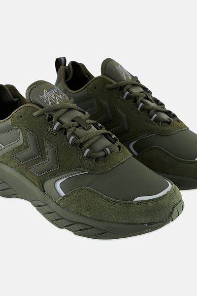 hummel Men Marathona Reach Lx Tonal Lace Up Running Shoes, Olive