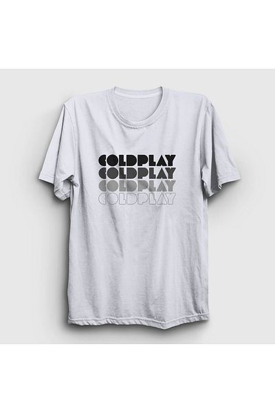 Presmono Λευκό μπλουζάκι Unisex με λογότυπο Coldplay - 470328 ττ