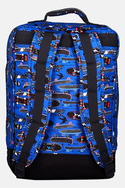 Kipling Men Allover Printed Backpack, 45 H x 36 L x 15 W cm, Blue Combo