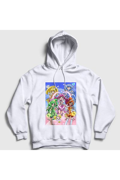 Presmono Φούτερ Anime με λευκή κουκούλα Precure Pretty Cure Unisex - 439837 ττ