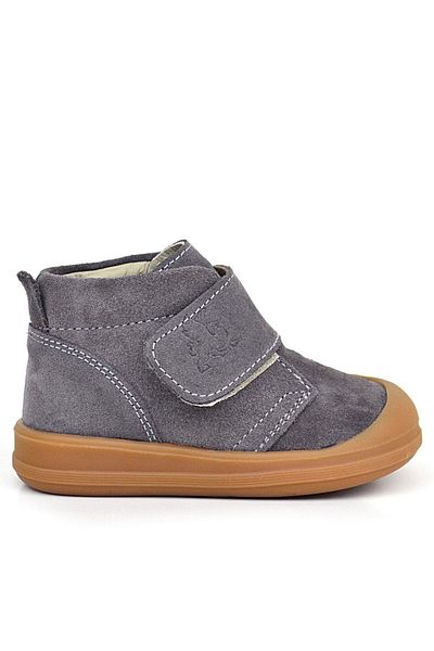Rakerplus Yoohoo Genuine Leather Dark Gray Velcro Unisex Baby Boots