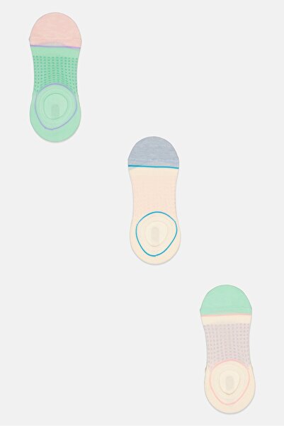 RBX Women 3 Pairs Textured Crew Socks, Multicolor