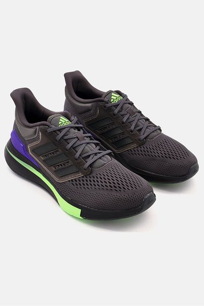 adidas Men Eq21 Lace Up Running Shoes, Dark Grey