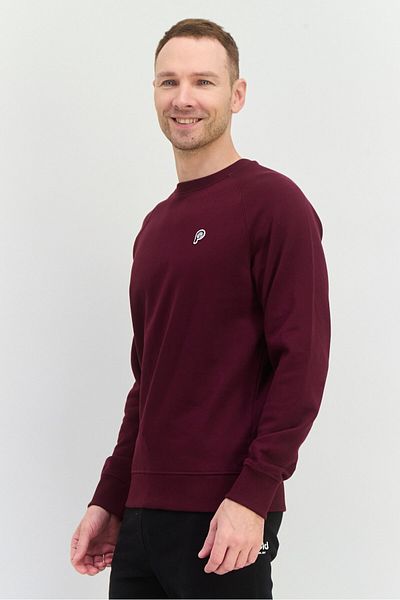 Penfield Men Crew Neck Brand Logo Long Sleeves Sweatshirt, Wine