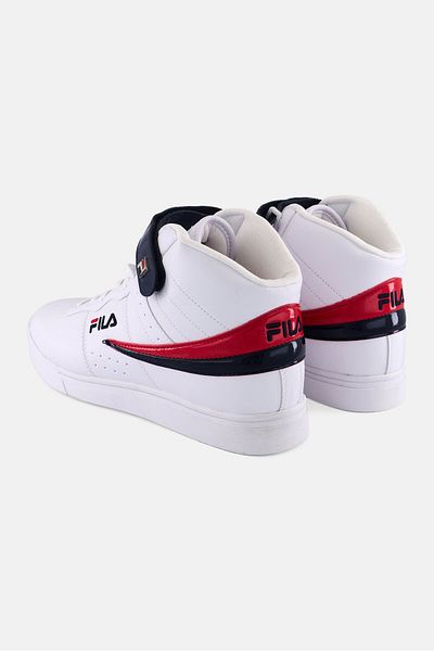Fila Men Vulc 13 Patent Flag High Cut Lace Up Basketball Shoes, White