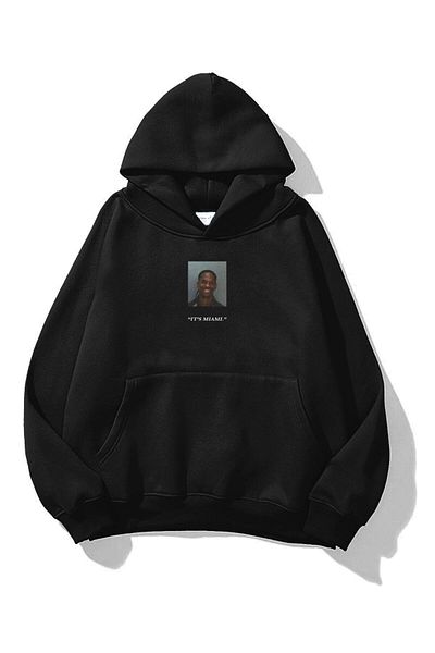 Trendiz Μαύρο φούτερ Travis Scott Unisex - Σχέδιο Mugshot