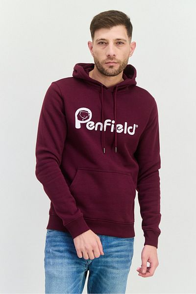 Penfield Men Hoodie Brand Logo Long Sleeves Sweatshirt, Maroon