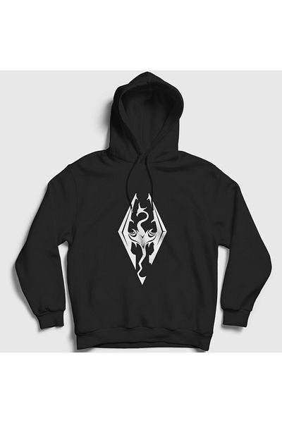 Presmono Skyrim Game The Elder Scrolls V Unisex Μαύρο φούτερ με κουκούλα - 432670 ττ