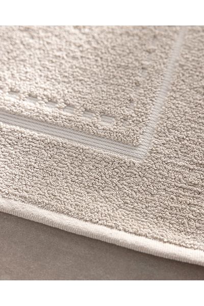 Madame Coco Angeline Beige Cotton Foot Towel - 50x80 Cm - Natural Collection