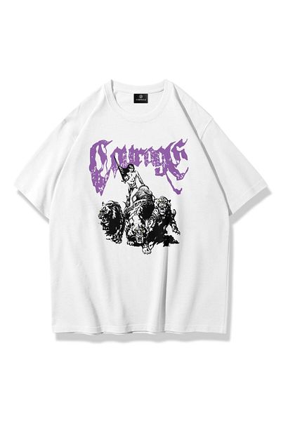 Trendiz Unisex Courage Tshirt Λευκό