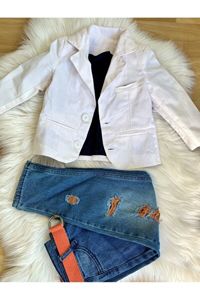 ÇOCUK TARZ MODA طقم جاكيت وبنطلون للأولاد مكون من قطعتين