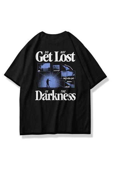 Trendiz Unisex Get Lost T-shirt Μαύρο