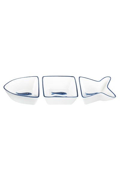 Madame Coco Marine 3 Piece Presentation Plate Set
