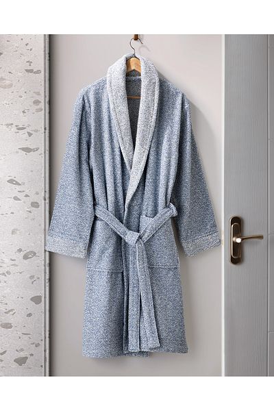 Madame Coco Halat de baie unisex din bumbac - albastru, fire Brest 100% bumbac vopsite