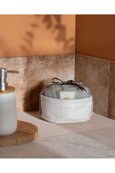 Madame Coco Fabrice Basket Towel Set & Soap