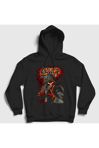 Presmono Φούτερ με αφίσα Unisex Black Hooded Metal Slayer 481811 ττ