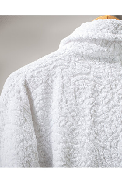 Madame Coco Μπουρνούζι Bernay Unisex Jacquard - 100% βαμβάκι, λευκό, φυσική συλλογή