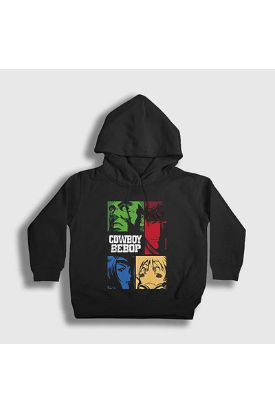 Presmono Детски унисекс суитчър с качулка и черен мотив на аниме Cowboy Bebop - 489757tt