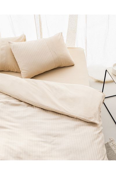 Madame Coco Adrien King Size Ribbed Duvet Cover Set