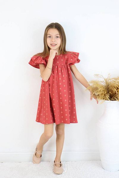 Bloom Bbk-267 Red Cotton Dress
