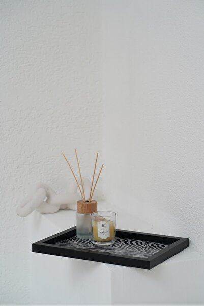 DEKORMED Decorative Zebra Pattern Multi-Purpose Presentation/Organizer/Tray
